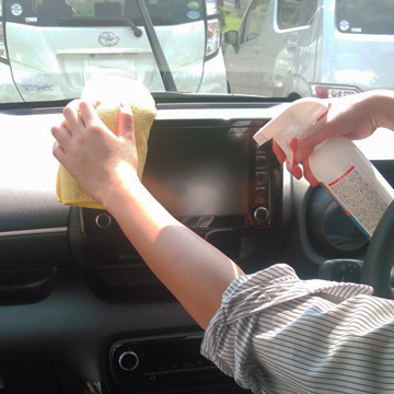 車両除菌の実施
