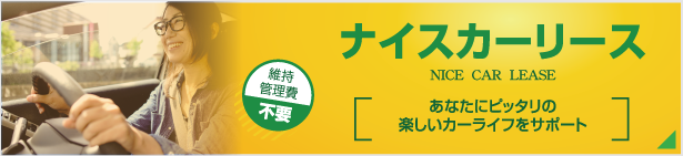 ナイスカーリース　あなたにピッタリの楽しいカーライフをサポート【維持管理費不要】